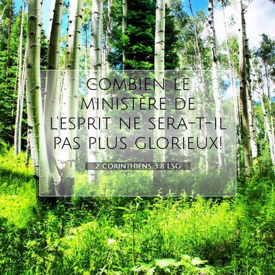 2 Corinthiens 3:8 Verset biblique expliqué