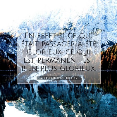 2 Corinthiens 3:11 Verset biblique expliqué