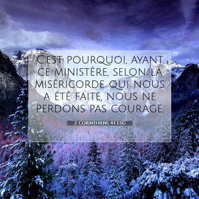 2 Corinthiens 4:1 Verset biblique expliqué