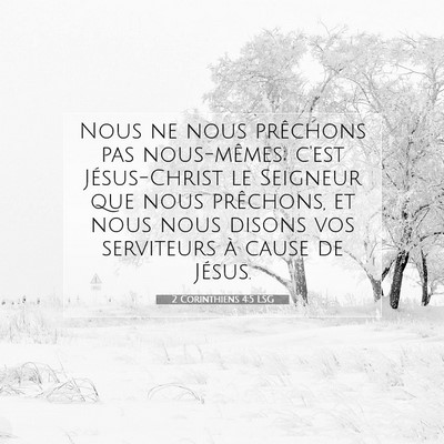 2 Corinthiens 4:5 LSG Image du verset biblique