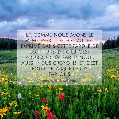 2 Corinthiens 4:13 LSG Image du verset biblique