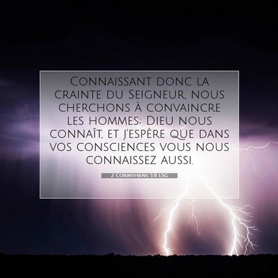 2 Corinthiens 5:11 Verset biblique expliqué