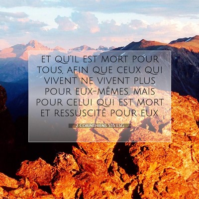 2 Corinthiens 5:15 Verset biblique expliqué