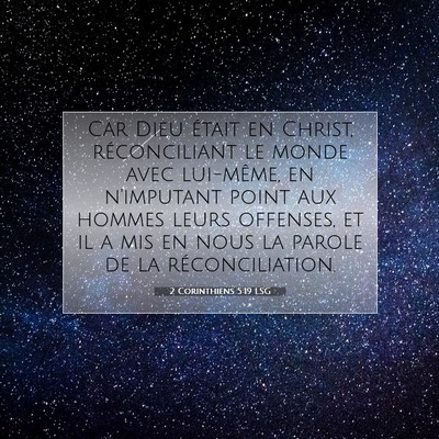 2 Corinthiens 5:19 LSG Image du verset biblique