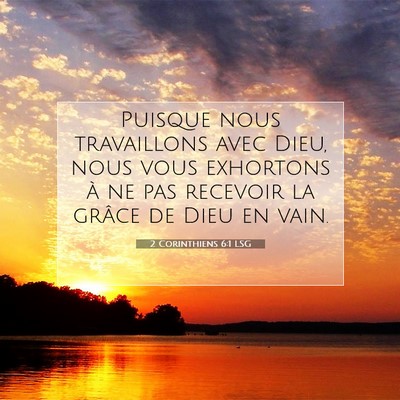 2 Corinthiens 6:1 Verset biblique expliqué