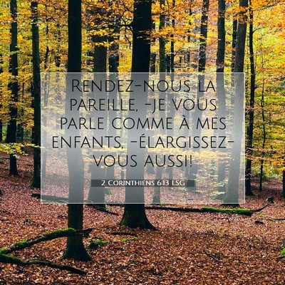 2 Corinthiens 6:13 Verset biblique expliqué