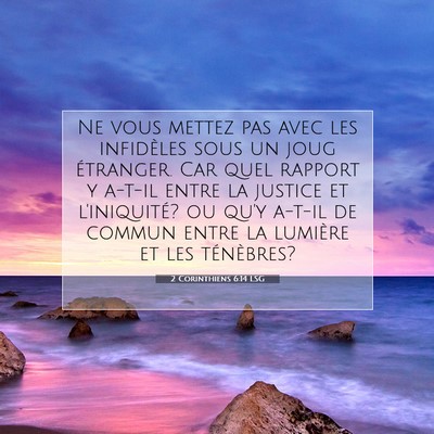 2 Corinthiens 6:14 Verset biblique expliqué