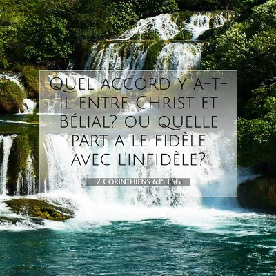 2 Corinthiens 6:15 Verset biblique expliqué