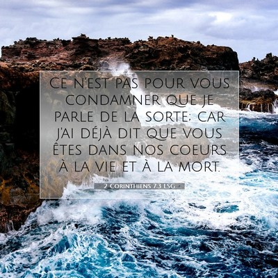 2 Corinthiens 7:3 Verset biblique expliqué