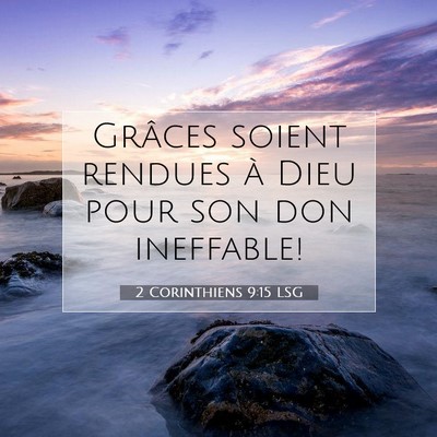 2 Corinthiens 9:15 Verset biblique expliqué