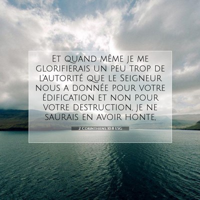 2 Corinthiens 10:8 LSG Image du verset biblique