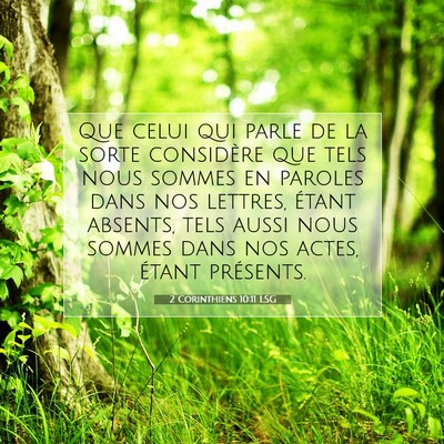 2 Corinthiens 10:11 LSG Image du verset biblique