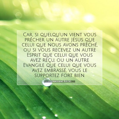 2 Corinthiens 11:4 Verset biblique expliqué