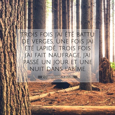 2 Corinthiens 11:25 LSG Image du verset biblique