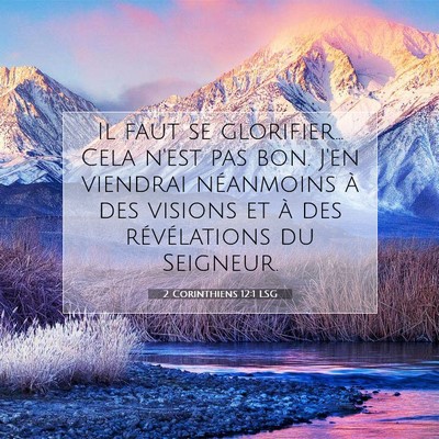 2 Corinthiens 12:1 LSG Image du verset biblique