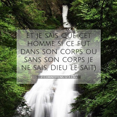 2 Corinthiens 12:3 Verset biblique expliqué