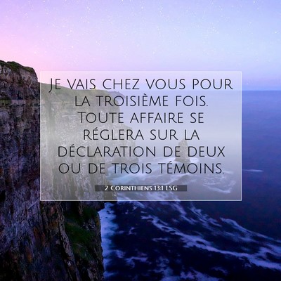 2 Corinthiens 13:1 Verset biblique expliqué