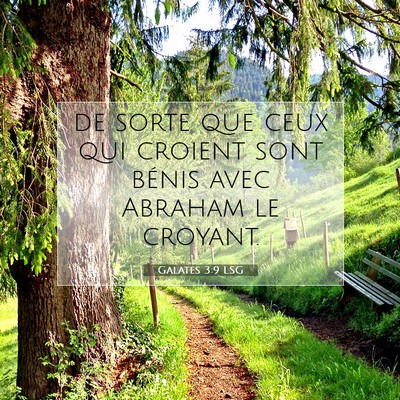 Galates 3:9 LSG Image du verset biblique