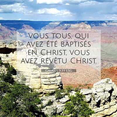 Galates 3:27 Verset biblique expliqué