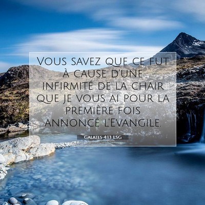 Galates 4:13 Verset biblique expliqué