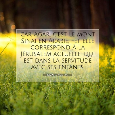 Galates 4:25 Verset biblique expliqué