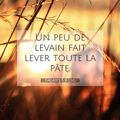 Galates 5:9 Verset biblique expliqué