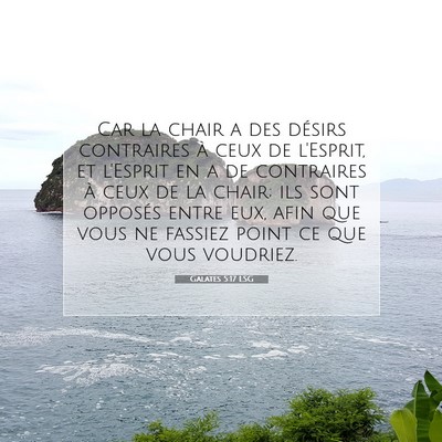 Galates 5:17 Verset biblique expliqué