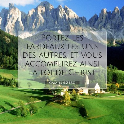 Galates 6:2 LSG Image du verset biblique