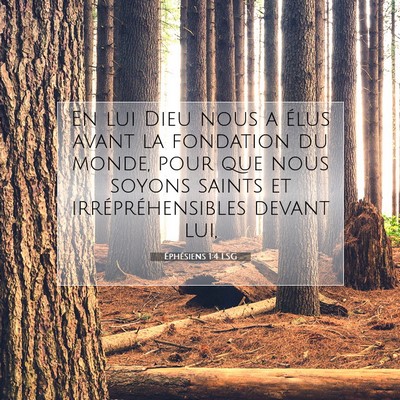 Éphésiens 1:4 LSG Image du verset biblique