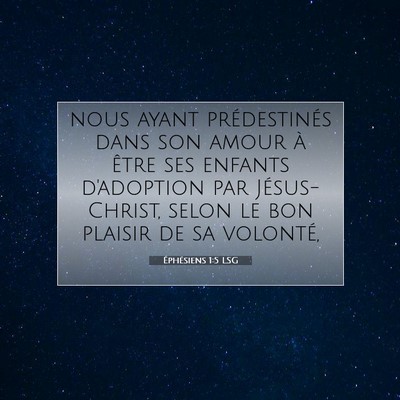 Éphésiens 1:5 LSG Image du verset biblique