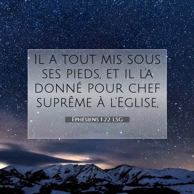 Éphésiens 1:22 LSG Image du verset biblique