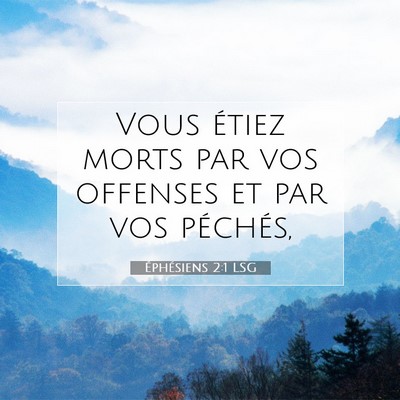 Éphésiens 2:1 LSG Image du verset biblique