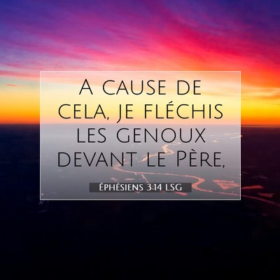 Éphésiens 3:14 LSG Image du verset biblique