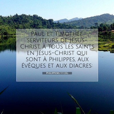 Philippiens 1:1 LSG Image du verset biblique