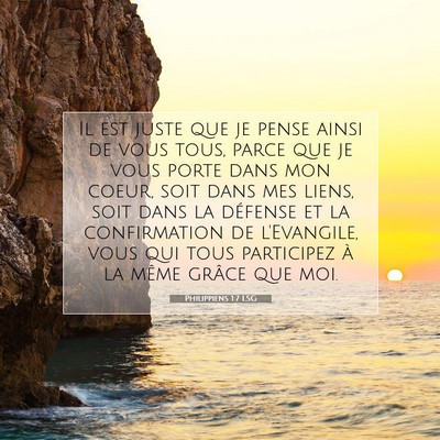 Philippiens 1:7 LSG Image du verset biblique