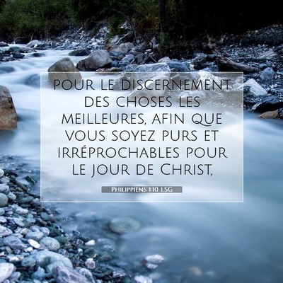 Philippiens 1:10 LSG Image du verset biblique