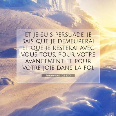 Philippiens 1:25 LSG Image du verset biblique