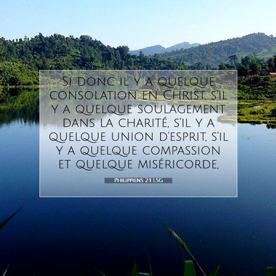 Philippiens 2:1 LSG Image du verset biblique