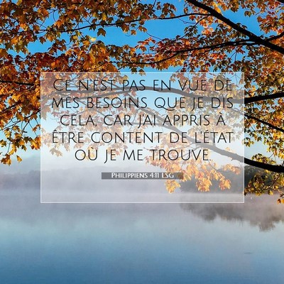 Philippiens 4:11 LSG Image du verset biblique