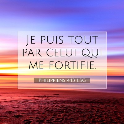 Philippiens 4:13 LSG Image du verset biblique