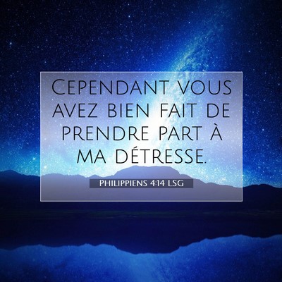 Philippiens 4:14 LSG Image du verset biblique