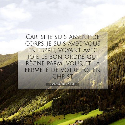 Colossiens 2:5 LSG Image du verset biblique