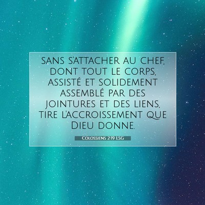 Colossiens 2:19 LSG Image du verset biblique