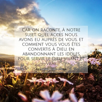 1 Thessaloniciens 1:9 LSG Image du verset biblique