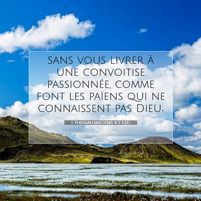 1 Thessaloniciens 4:5 Verset biblique expliqué