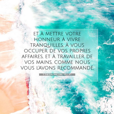 1 Thessaloniciens 4:11 Verset biblique expliqué