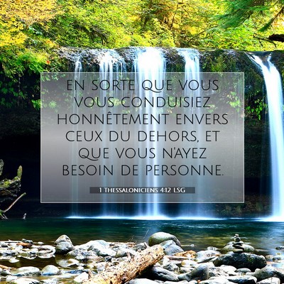 1 Thessaloniciens 4:12 Verset biblique expliqué