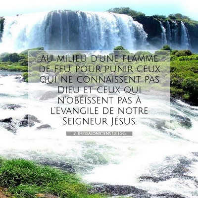 2 Thessaloniciens 1:8 LSG Image du verset biblique