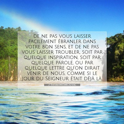 2 Thessaloniciens 2:2 Verset biblique expliqué