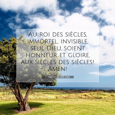 1 Timothée 1:17 LSG Image du verset biblique